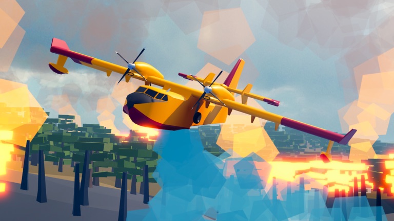 Roblox promotional thumbnail for Fire Planes
